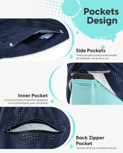 Image of maamgic Mens Running Shorts with Compression Liner 5 inch Quick Dry Workout Shorts Anti-Chafe Gym Shorts 2 in 1 Athletic Shorts