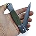 JPCRMOV Navaja de Bolsillo, Ouchillo de Caza, Cuchillo de Supervivencia para Exteriores y Camping, Cuchillo Plegable 2 en 1 con rompe Cristales, Herramienta para Senderismo Rescate G02 (Verde)