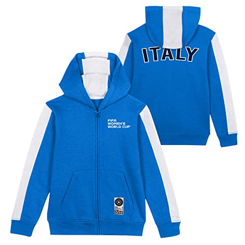 FIFA Official 2023 Women's Football World Cup Youth Team Zipped Hoodie, Italy, Blue, 10-12 years - Image 2