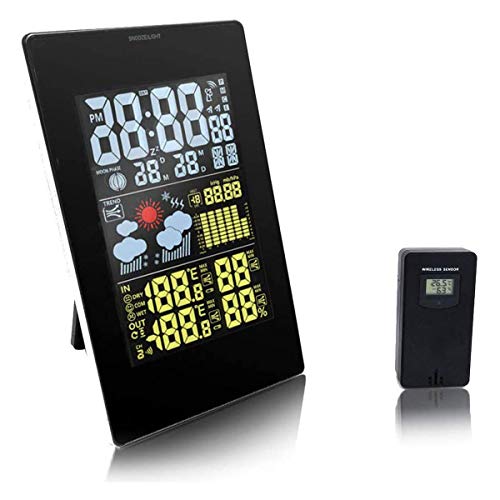 Wetterstation, Digital-Thermometer-Hygrometer, Mit Großem LCD-Schirm, Außensensor, Wettervorhersage, Digital Home Wireless-Wetterstationen