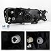 AKKON - For Subaru Forester Black Headlights Head Lamps Driver Left + Passenger Right Side Replacement Pair Set
