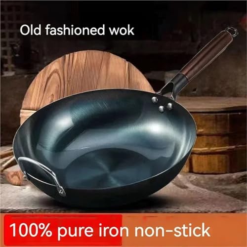 Wok Pan 13.5" Woks and Stir Fry Pans Blue Iron miniatura 6