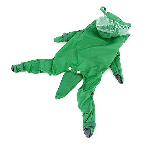 Chubasquero para perro pequeño verde XL impermeable cuatro patas con capucha 6