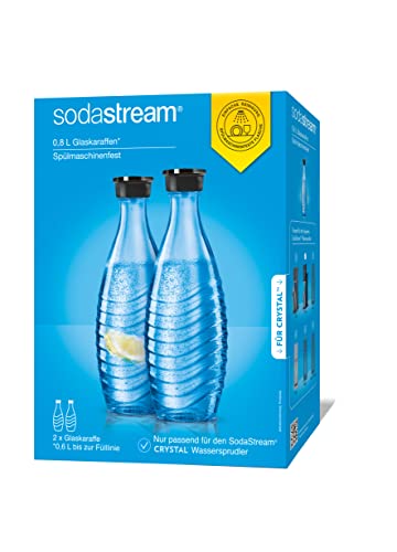 SodaStream DuoPack Glaskaraffe, Ersatzflaschen geeignet für die SodaStream Wassersprudler Crystal und Penguin, 2x 0,6 L Glaskaraffe – Bild 3