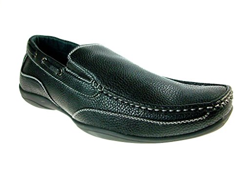 Delli Aldo Men's 30168-Black Comfort Driving Loafer, Black, 7