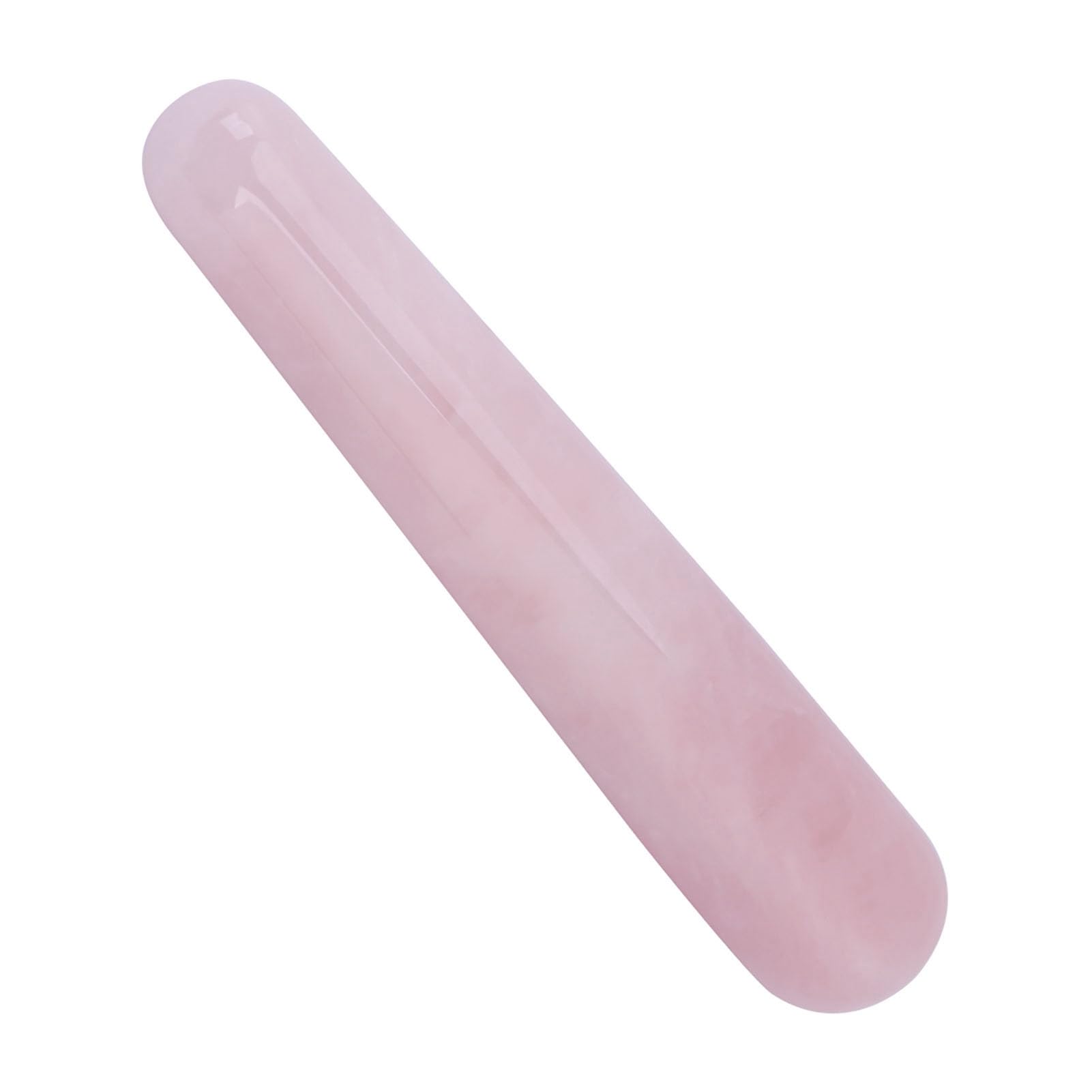 Qcwwy Massagestäbe für Gesichts-Akupressur-Massageornamente (rosa Kristall)
