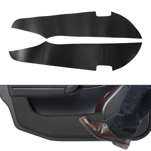 FUELHOOD トヨタに対応 アルファード（30系）AGH30W AGH35W GGH30W GGH35W 30系 2015.1 カーボンファイバーカラー 2枚入り フェイクレザー 車ドア アンチキックパッド ステッカー
