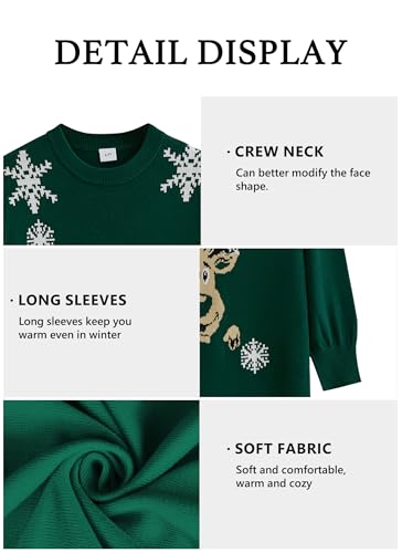 Girls Winter Long Sleeve Holiday Christmas Knit Pullover Sweater Dress3