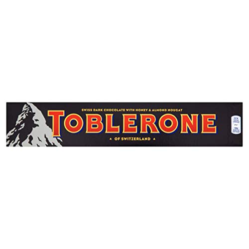 Original Toblerone Dark Chocolate Swiss Dark Chocolate With Honey & Almond Nougat Format Of Swiss Mountains