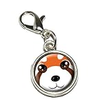 Graphics and More Red Panda Zoo Animal Antiqued Bracelet Pendant Zipper Pull Charm with Lobster Clasp