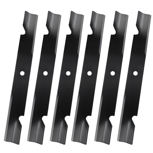 Belleone 5101755 Replacement Lawn Mower Blades for 61 Deck Fit Fe-rris S-Cag Replace 5020842 1520842 48111 481708 481712 5101755S 20842S 91-626 6 Pack