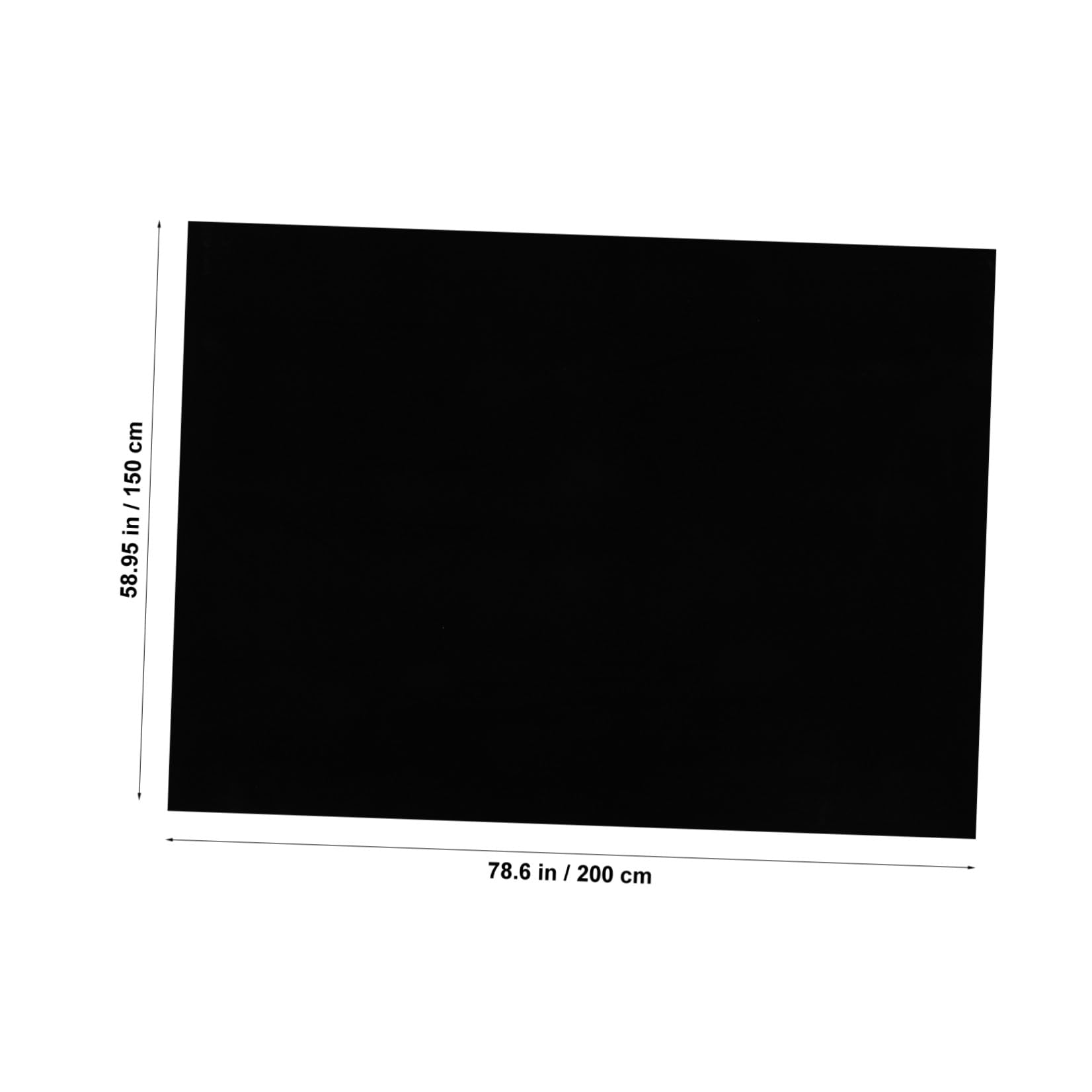 Healeved Sfondo Professionale Resistente e Nero Fotografico Floccato Liscio 200x150cm per Fotografia e Registrazione Video