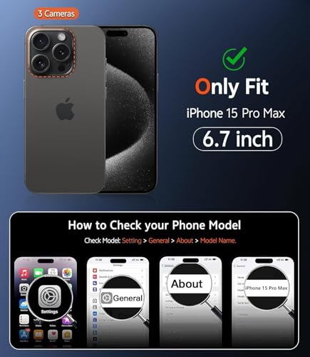 Image of DIZORO Magnetic Case for iPhone 15 Pro Max [Compatible with MagSafe][Built-in Camera Lens Protector] Slim Soft Silicone Bumper Shockproof Metallic Luster Back Cover Phone Case - Wine Red