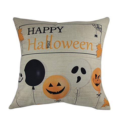 SZCQ Halloween Taie d'oreiller Balloon Citrouille Coussin de Ghost Head Cas Impression Taie d'oreiller, 2c, 45 * 45cm Cover