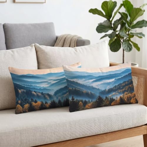 Taie oreiller bleu 50x70 pour housse coussin imperméable lit