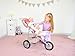 KOOKAMUNGA KIDS Baby Doll Stroller - Twin Foldable Baby Stroller for Dolls - Double Doll Play Stroller w/Retractable Canopy & Soft Grip Canopy & Storage Basket - Deluxe Grey & Pink