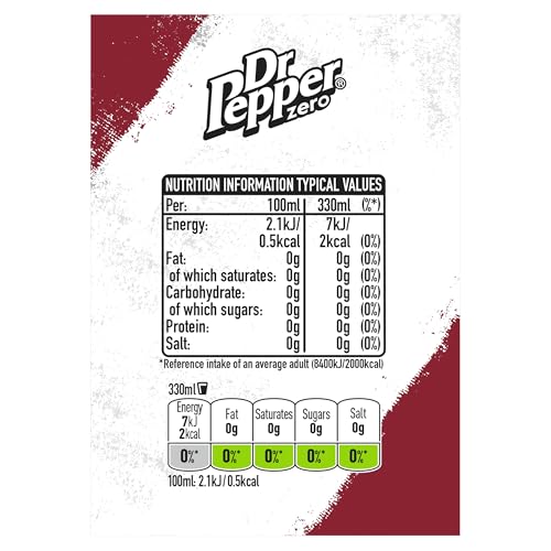 Dr Pepper Can Zero 330 ml (Pack of 24)