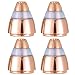 Elisabeh Eyebrow Hair Removal Replacement Heads for Women's Painless Hair Remover Trimmer For Finishing,4PCS,Rose Gold