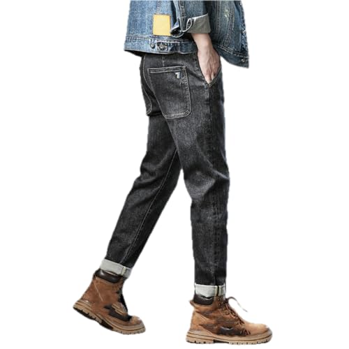 Jeans Pants Trousers Denim Spring and Autumn Stretch Embroidered Label Men's Slim Fit Small Classic4