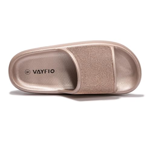 Image of Women's Cloud Rhinestone Slide Sandals Platform Glitter Slides Slip On Shower Shoes Outdoor&Indoor House Slippers