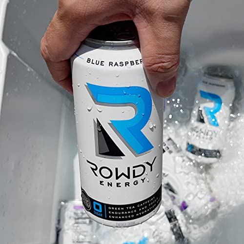 Rowdy Energy Drink, Strawberry Lemonade And Blue Raspberry, Zero Sugar Bundle, 16 Fl. Oz. (24 Pack) - Healthy Energy Drinks With Natural Caffeine, Electrolytes, And Keto Friendly #TOP7