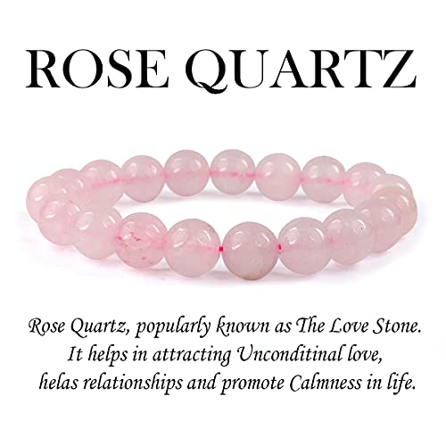 Image of Reiki Crystal Products Certified Natural Crystal Stone Round 10 mm Beads Bracelet for Men & Women | Reiki Charged Gemstone Jewellery Bracelet | Multiple Stone Variants Available