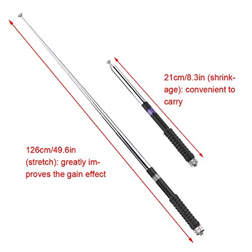 PUSOKEI Two-Way Radio Antenna,Walkie Talkie Antenna SMA Female Telescopic Antenna - Image 3