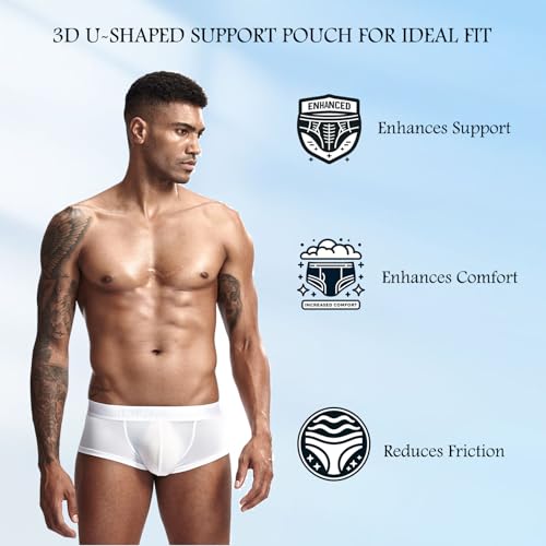 JOCKMAIL 4PCS/Pack Mens Ice Silk Boxer Briefs Mens Breathable Underwear for Daily Wear, Gym & Date Nights2
