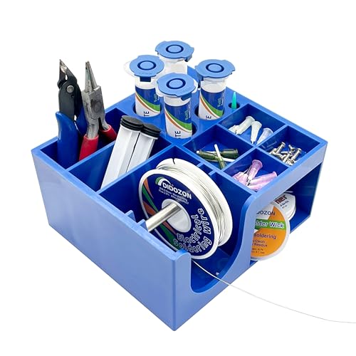 Solder Dispenser Reel Stand, Solder Wire,Flux,Paste and Small Parts Storage Box