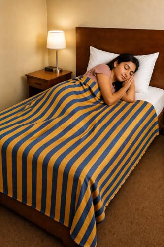 Image of 100% Cotton Single Bedsheet 60 x 90 Inches (153 X 230 cm) Soft Breathable Bed Sheet for Bedroom, Hostel & Guest Room | Lightweight Durable Bedding | No Pillow Cover