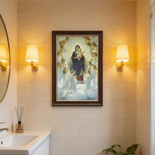 La Vierge avec des anges Bouguereau sur toile de qualité premium