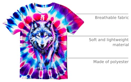 Image of Kids Tie Dye T-Shirt, Children Tie Dye Short Sleeve Tee Shirt for Kids