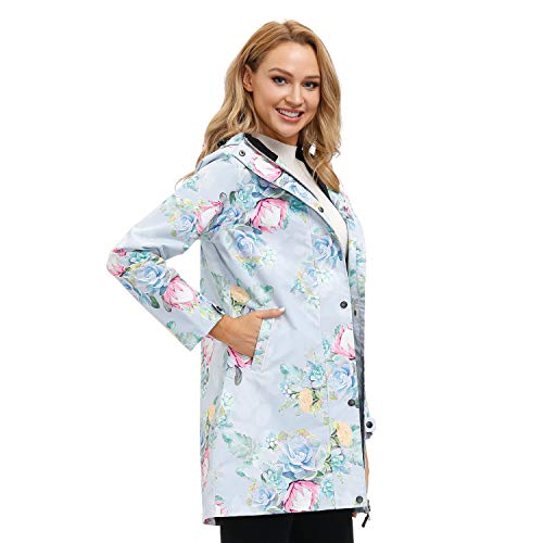 image for Corna Printed Long Light Rain Jacket Waterproof Active Outdoor Printed