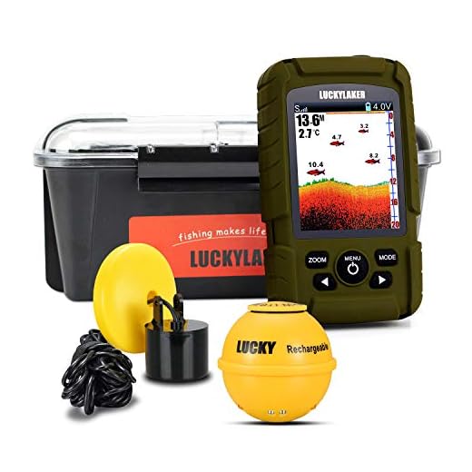 LUCKY Wireless Handheld Fish Finders Boat Wired Transducer Fishing Finder Sensor Sonar Waterproof Portable Depth Finders for Ice Fishing Sea Fishing Kayak