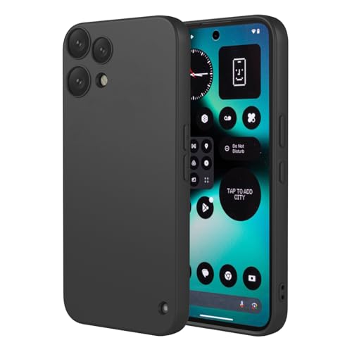 Image of for Nothing Phone (3a) Lite 5G Case Liquid Silicone Feel Soft TPU Protective Phone Cover - Black