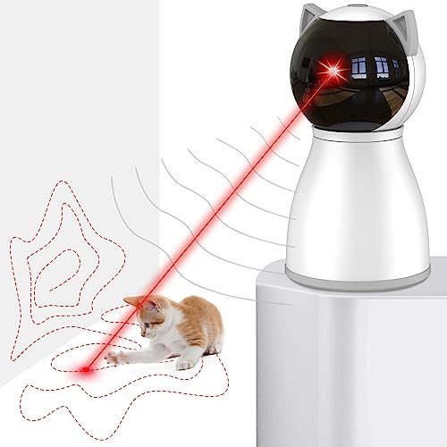 Petiepaw Jouet pour Chat,Trajectoire Réellement Aléatoire Jouet pour Chat Laser Automatique Activé par Le Mouvement Et Rechargeable, Jouet Interactif pour Destiné à Une Utilisation en Intérieur