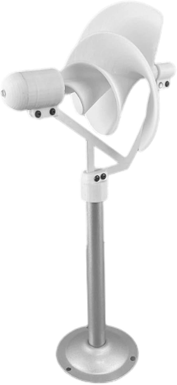 10W Micro Spiral Wind Power Generator DIY White Wind Power Generator Model Permanent Magnet Generator Model Breeze Starter Generator Light with LED Light