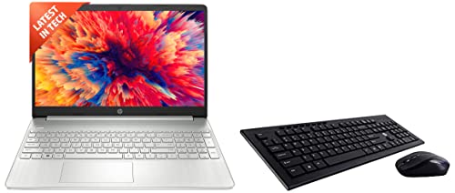 Image of HP 15s, 12th Gen Intel Core i5 8GB RAM /512GB SSD 15.6-inch(39.6 cm) Micro-Edge Anti-Glare FHD Laptop & USB Wireless Spill Resistance Keyboard and Mouse Combo with 10m Working Range
