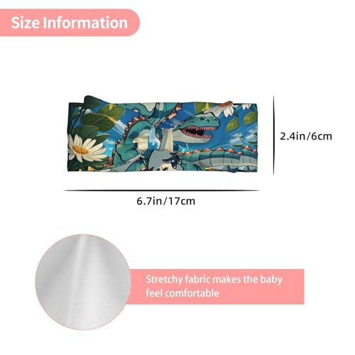 Cute Dinosaur Baby Bow Headband. Comfortable baby headband, suitable for daily wear and photo props.3