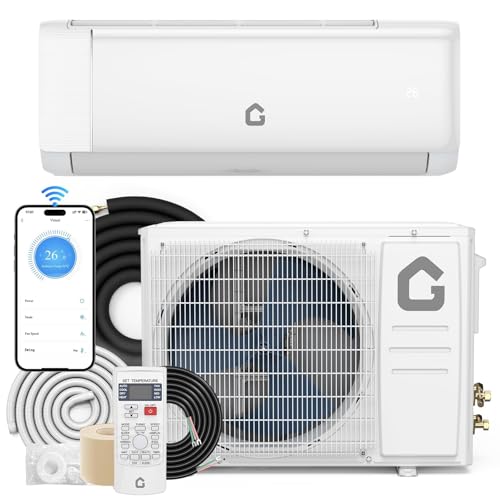 Image of Air Conditioner, 24000 BTU Ductless Mini Split AC, Heating System, 19 SEER2, 208-230v, Cools, Heats 1500 Sq.Ft, Smart WiFi, Voice Control, Ultra Quiet 41 DB