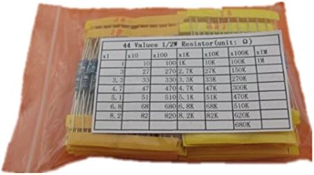 1/2W Metal Film Resistor Assorted Kit 1% 44Values 440pcs, 0.5W through hole DIP