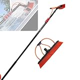 Cylele Mgg Water Fed Pole Kit,36ft Length Water Fed Brush w/Squeegee, 6m Water Fed Cleaning System,Cleaning Tool for Window Glass Extendable Cleaner Conservatory,30FT(9m)