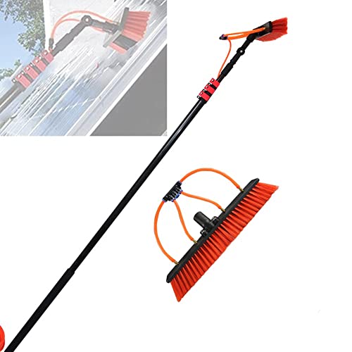 Cylele Mgg Water Fed Pole Kit,36ft Length Water Fed Brush w/Squeegee, 6m Water Fed Cleaning System,Cleaning Tool for Window Glass Extendable Cleaner Conservatory,30FT(9m)