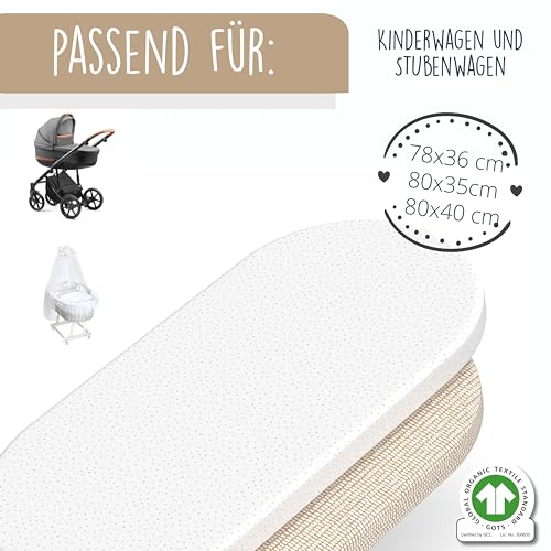 Drap housse bébé 100% coton bio GOTS mimaDu idéal pour poussette et nacelle