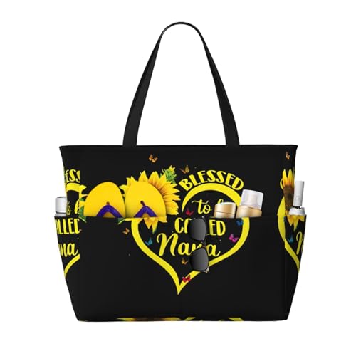 Sac hobo imprimé tournesol grand sac de shopping et travail
