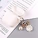 QHHVAIT 4 Pcs/Set Cute Love Letter for Shell Conch Pearl Metal Golden Keychain Nice Car for Key Ring Fashion Hanging Pendant Bag Golden