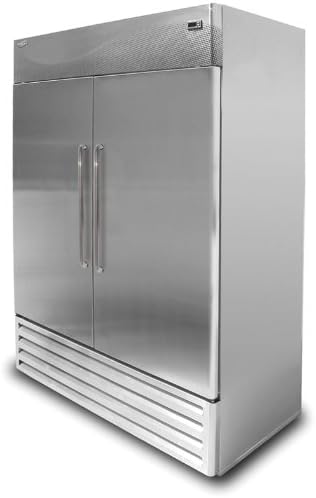 Hinged Glass Door Freezers, 2 Doors and 8 Shelves, 49 Cubic Feet