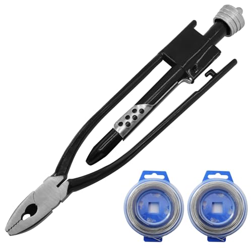 HARSKIYER 9 Safety Wire Pliers With 50+25 FT Wire Chrome Vanadium Tool