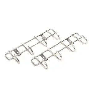 Embassy Stainless Steel Hook Patti/Rail, Size 4, 23x4x9 cms (Pack of 2)