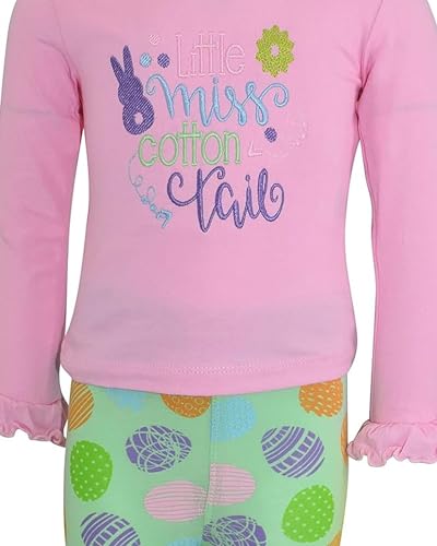 Image of Unique Baby 2 Piece Girls Double Ruffle Leggings and Long Sleeve Shirt Clothes Set Kid and Toddler Girl Outfit